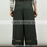 China Suppliers Women Tie Waist Trim Gaucho Pants thumbnail-4