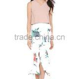 Pictures of Long and Tops Printed Floral Front Slit Skirts thumbnail-1