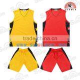 Wholesale Blank Best Basketball Jersey Design Yellow Color thumbnail-5