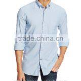 Mens Long Sleeve Solid Color Poplin Oxford Shirt thumbnail-1