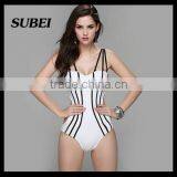 2016 New Siamese Swimsuit Thin Stripes Bikini thumbnail-2