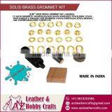 3/8 " Solid Brass Grommet Kit With Washer and Backer thumbnail-1