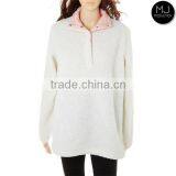 Monogram Long Sleeve Sweater Women Fleece Sherpa Pullover thumbnail-5