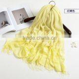New Fashion Custom Lash Lace Trimming Viscose Hijab Scarf thumbnail-3