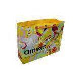 Laminated Paper Carrier Bags Yellow Convenient Screen Printing thumbnail-1