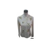 Sell Women's Cashmere Embroidered Beading Cardigan