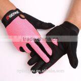 Pink Mesh Breathable Cycling Outdoors Training Gloves /unisex at 6 Color Cylcing Motor Full Finger Gloves