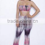 Brown Fancy Bell Bottomed Pants and Top Set /19 Color Xayn Tie Dye Wide Legging Flare Trousers and Top Two Piece Set thumbnail-3