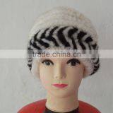 SJ922-06 Stock Beautiful Yarn Knit Mink Fur Hats thumbnail-1