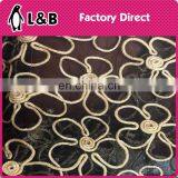 Lace Fabric 2017 Cord Embroidered Polyester Tulle Lace Chiffon Fabric thumbnail-3