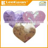 Colorful Heart Sequin Embroidery Patch For Love