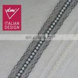 2017 Popular High Designs Black Beaded Pearl Lace Trim for Garment Decoration thumbnail-1