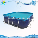 Portable Above ground rectangular steel metal frame swimming pool