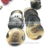 Popular 4-holes Flatback Imitated Horn Resin Men Suit Button thumbnail-2