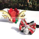 Christmas Handmade Bow Big Bells Pet Collar Dog Cat Holiday Bow Tie Collar thumbnail-5