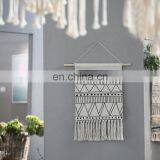 Northern European Black Wavy Design Floor Mat Boho Basket Arabic Tapestry Hand Knotted Tassels White Wall Hanging Tapestry thumbnail-2