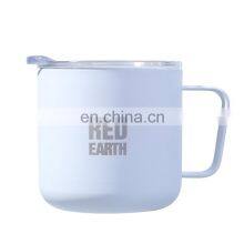 Hot-selling Double Wall 350ml Stainless Steel Coffee Mug With Lid and Custom Logo thumbnail-1