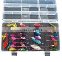 Factory price Wholesale 22pcs Spinner Baits Blades China Metal Spoon wobbler spoon fishing lure