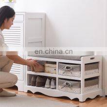 Footstool Wicker Basket Draws Cushion Seat Ottoman Storage Bench thumbnail-3