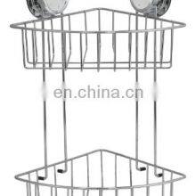 Двухуровневый стеллаж для ванной комнаты, настенный угловой стеллаж - органайзер для хранения вещей thumbnail-4