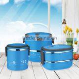Eco-friendly pp Material Double Layer Stainless Steel Lunch Box Bento Box thumbnail-1
