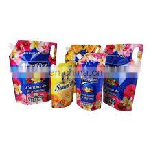 Custom Printed Liquid Refillable Bag Packing Liquid Detergent And Liquid Soap Spout Pouch for Washing Powder