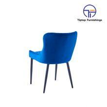 2022 Tiptop Hot Grey Velvet Dining Chair thumbnail-4