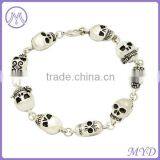 Fashion Stainelss Steel Skull Bracelet in Antique Silver Color thumbnail-6