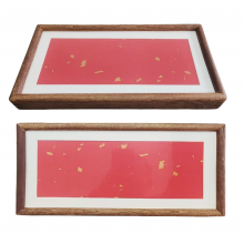 33*16CM Xuan Paper High Quality Entandrophragma Cylindricum Wooden Frame thumbnail-3