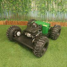 Remote Control Unmanned 4WD Brush Mower China Manufacturer, Factory Direct Sales Unmanned Lawn Trimmer thumbnail-1