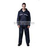 100% Waterproof Adult Polyester Reflective Strip Rain Coat thumbnail-2