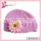 Charming Beanie Hat Knitting Pattern,soft Baby Hat Beanie Hat With Flower thumbnail-3