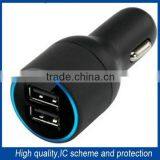 High Quality 4.2A USB Car Charger With Ring Light thumbnail-1