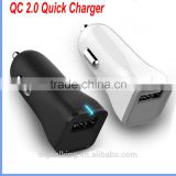 Factory Wholesale Car Charger QC 2.0 Quick USB Charger 2.4A Mobile Phone Battery Charger