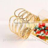 Punk Fashion Gold Plated Wide Bangle Geometry Hollow Cuff Bracelets Adjustable thumbnail-4