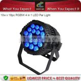 2015 New Colorful Light Hot Sales 18pcs x 10W RGBW (4 in 1) LED Par Light for sell