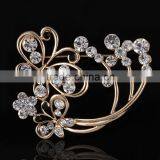 Hollow Flower Rhinestone Metal Brooch Pins,Magnetic Beaded Butterfly Metal Brooch thumbnail-1