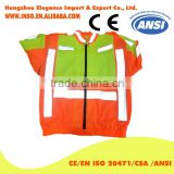 custom 3m reflective safety jacket Hi vis detachable mesh jacket with reflector