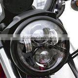 7" LED Headlight Fits Chopper Motorcycles 7 Inch Round Projector Led Headlight Black for Harley Wholesale Price Quality Choice thumbnail-6