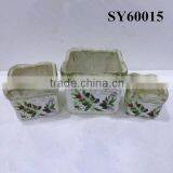 Cheap Decal Square Terracotta Plant Pot thumbnail-1