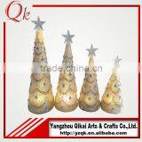 handmade glass christmas tree with led light for christmas day gift