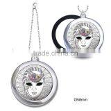 Unique Design Folded Makeup Mirror Shine Crystal Pocket Mirror Decorative Craft thumbnail-6