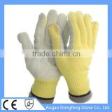 Professional Anti Cut Aramid Cow Leather Coated Heat-Resisting Working Gloves