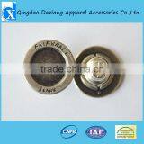 Zinc Alloy Silver Shank Jeans Button