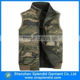 Men's High Quality Fashion Denim Vests Wholesalest Polyester Cargo Pocket Vest Quality Choice
