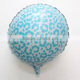 Leopard grain balloon 18'' foil party balloons mylar ball round air baloons