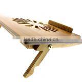 Natural Eco-Friendly Bamboo Cooling Vented Laptop Desk/Table Stand Up to 15in thumbnail-4