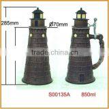 New Shape Ceramic Beer Steins With Lid Beer Mug
