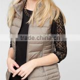 Manufature 2016 quality 100%polyester waterproof womens down filled vest jackets weight vest