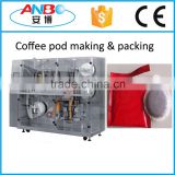 Coffee pod packing machine, coffee pod packaging machine, pod coffee machine